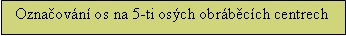 Textov pole: Oznaovn os na 5-ti osch obrbcch centrech